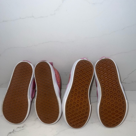 VANS Slip-On V Toddler Sneakers - Rose Camo Pink Floral Size 8.5 & 10.5 - Picture 10 of 14